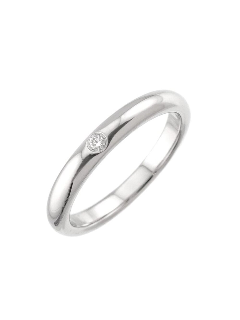 Tiffany & Co Stacking Band Ring Diamond Platinum